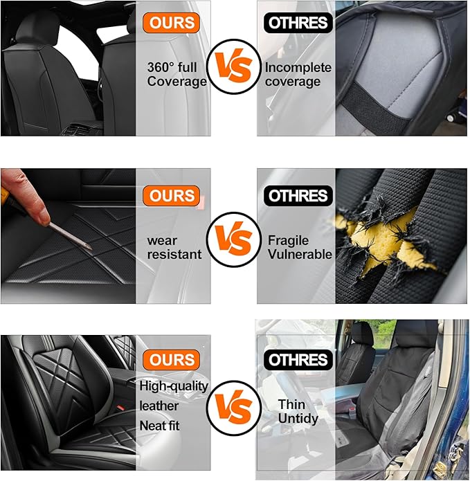 CX-50 Car Seat Covers Fit for Mazda CX-50 2023-2026, Full Coverage Premium Leather Waterproof Breathable Seat Covers, Automotive Seat Protectors, Airbag Compatible(Full Set Seats, Black Gray)