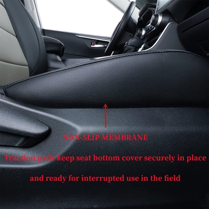 coverdream Custom Seat Covers Compatible with Select Toyota RAV4 LE 2013 2014 2015 2016 2017 2018 Models - Leatherette (Black/Gray,Full Set)