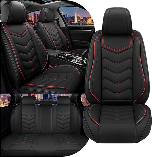 CTDS Car Seat Covers for Nissan Pathfinder 2000-2026, Stylish Sport Seat Cover, Premium Nappa Leather Car Seat Cover. Automobile Seat Covers Sets.(Standard 5 Seats/Black)