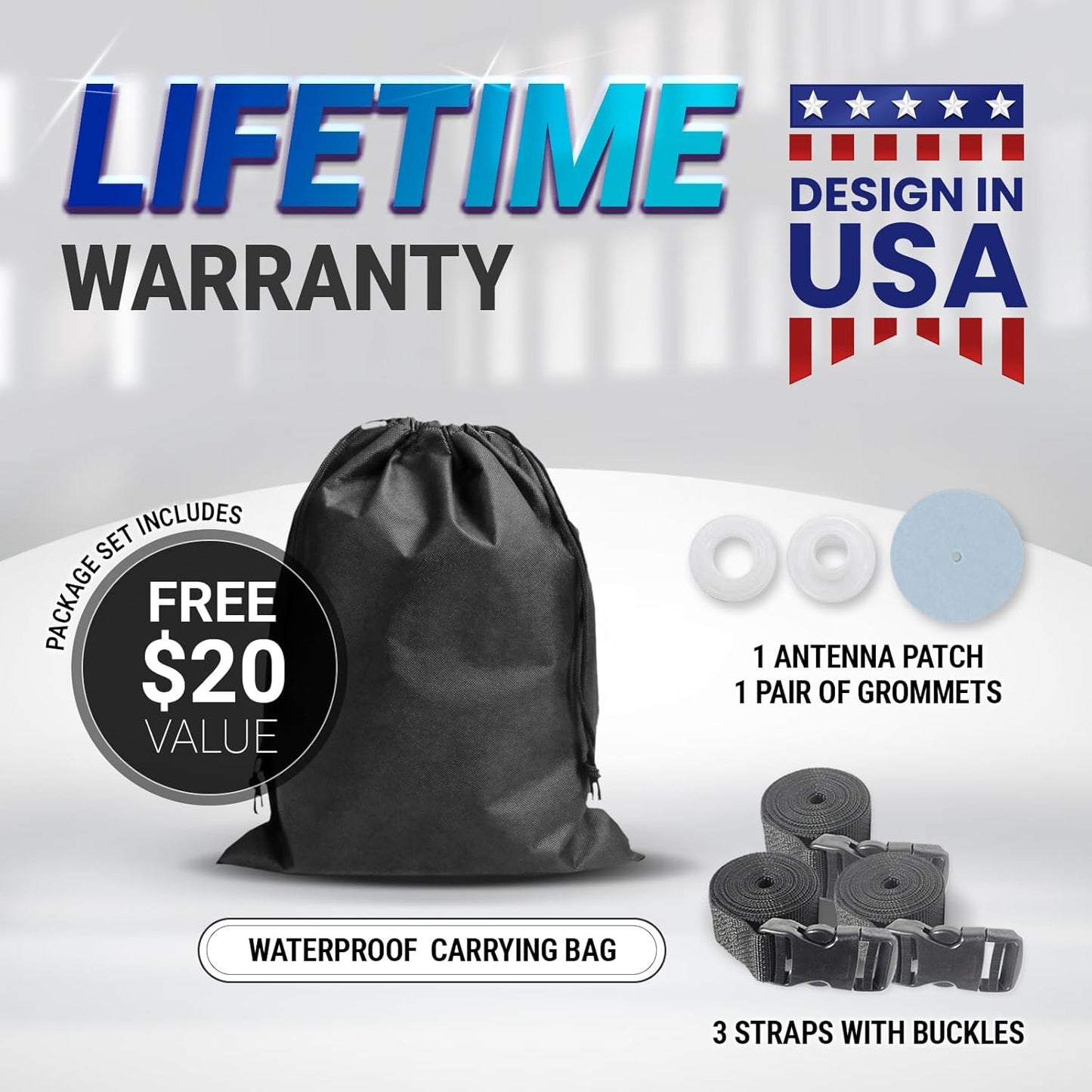 iCarCover Custom Car Cover for Buick Regal (1978-1987) Waterproof All-Weather Rain Snow UV Sun Protector Full Exterior Indoor Outdoor Car Cover (Stripe - Black/Gray)