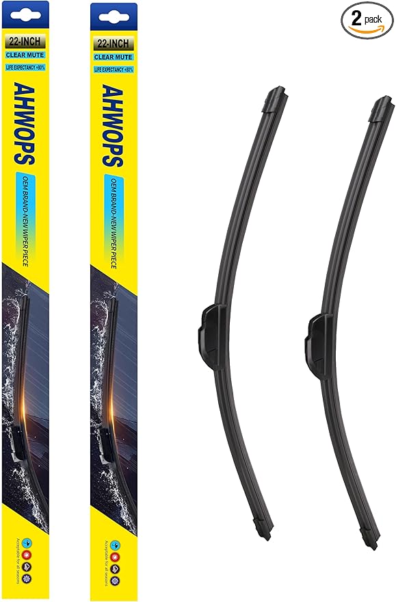 OEM All Season Wiper Blades for Ford F Series 23-12 Expedition 22-08,Chevy Silverado GMC Sierra Series 23-19 06-1999 Wiper Blades, Genuine Replacement (22 inch + 22 inch) For My Car