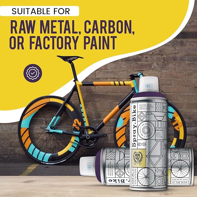 Spray.Bike Spray Paint | Designed Mainly for Bicycles | Multi-Use Acrylic Spray Paint for Metal, Plastic | High Coverage Bike Paint, 400ml, Elderberry