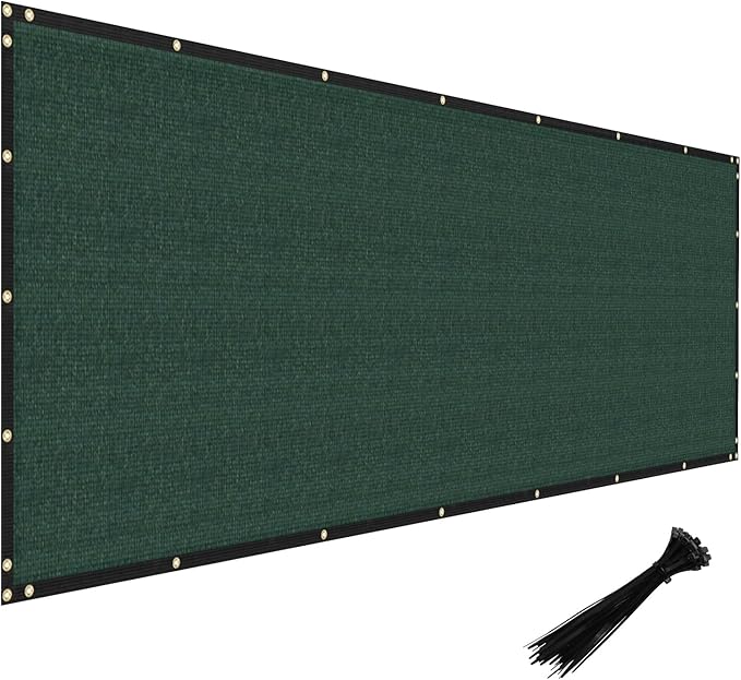Windscreen4less Privacy Fence Screen Heavy Duty Windscreen Fencing Mesh Fabric Shade Net Cover for Outdoor Wall Garden Yard Pool Deck, 8'x265' Green