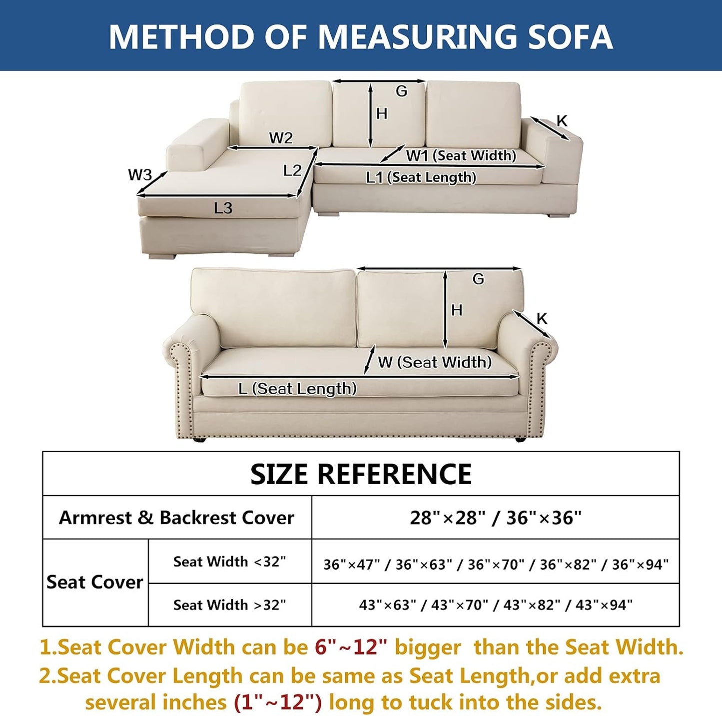 Eismodra Couch Cover,Sectional Couch Covers,Sofa Covers for 3 Cushion Couch,Anti-Slip Sofa Slipcovers for Dogs Cats Kids Loveseat Recliner L Shaped Armrest Backrest,Light Gray 43''x82''(Only 1 Piece)