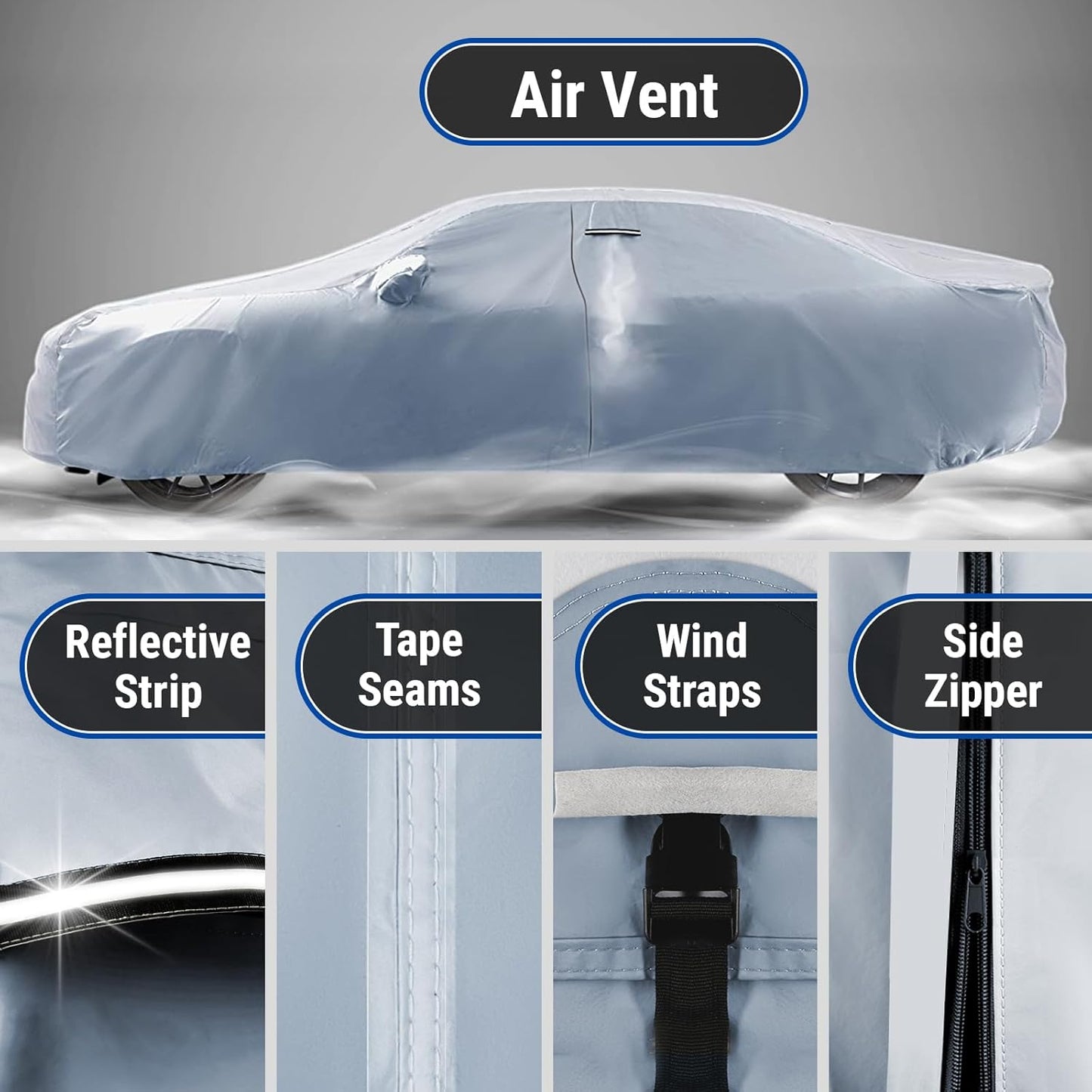 iCarCover Premium Car Cover for 1986-1991 Buick Skylark Heavy Duty Waterproof All-Weather Automobiles Custom Fit Indoor Outdoor UV Snow Protection Covers with Straps and Bag