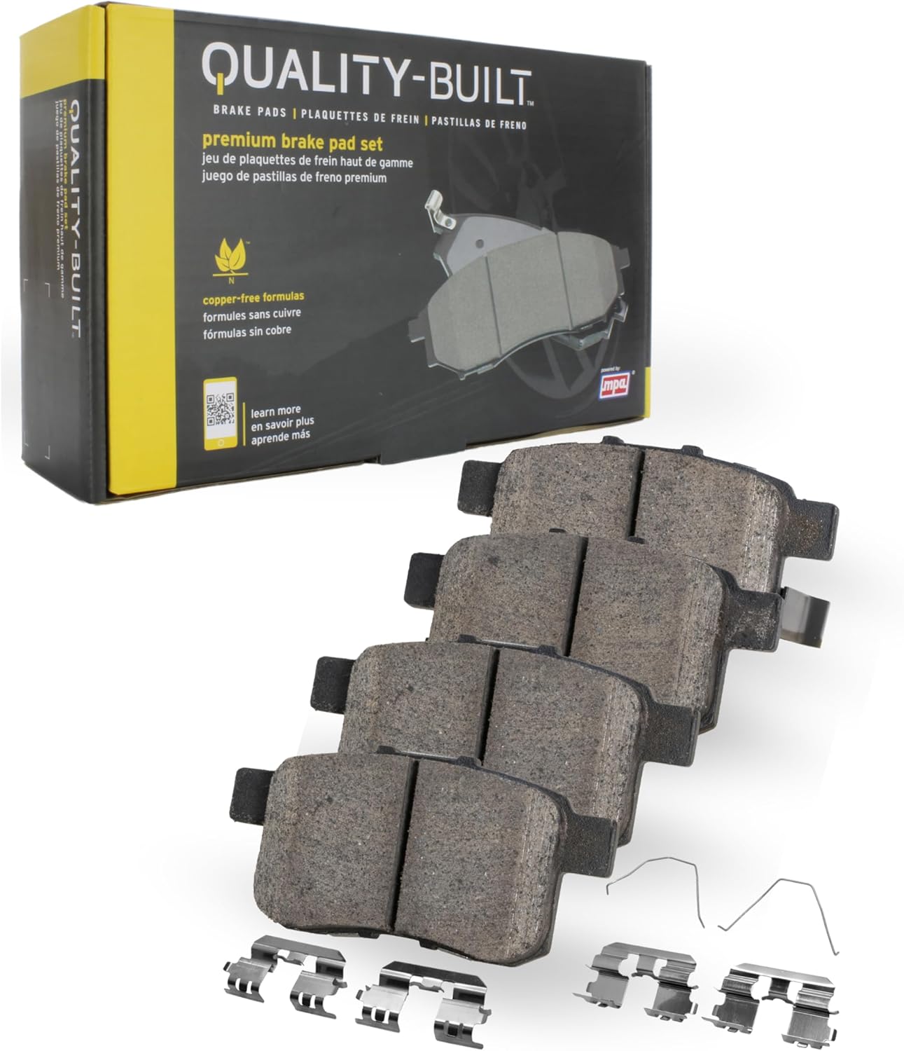 Premium Semi-Metallic Rear Brake Pads (1001-0683AM) Compatible with 2004-2010 BMW (525i/525xi/528i/528i xDrive/528xi/530i/530xi/535i xDrive/535xi)