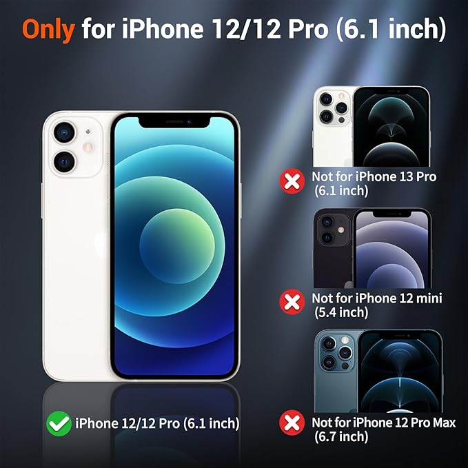 SUPFINE Magnetic for iPhone 12 Case/iPhone 12 Pro Case (Compatible with MagSafe)(Military Grade Drop Protection) Slim Translucent Matte Shockproof with Anti-Fingerprint Phone Case,Forest Green