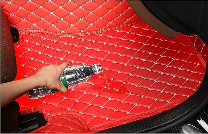 Custome Car Mats Accessories All Weather Floor mats Compatible with Automotive Floor Mats Passenger car mats (Brown Black)