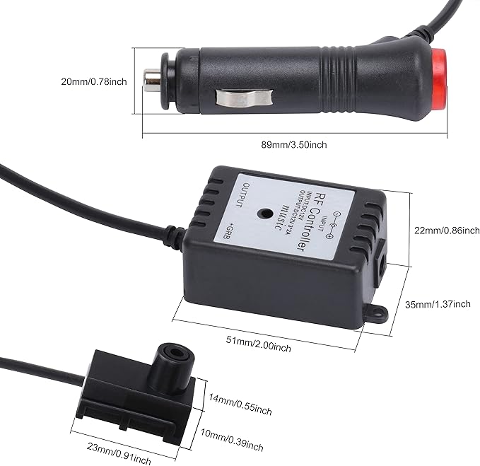 6 m Optic Fiber Car Ambient Lighting Kit RF Remote Control 8 Colors Multicoloured Music Interior Lighting Kit 12V 1W