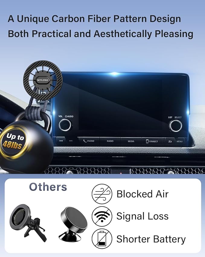 SKYLOTEC Car Phone Holder for BMW X2 2022 2023 Accessories 10.25-Inch Screen Fixed Clip, Automobile Cradles Magnetic Phone Mount Compatible with MagSafe, Strong Magnets Cell Phone Base