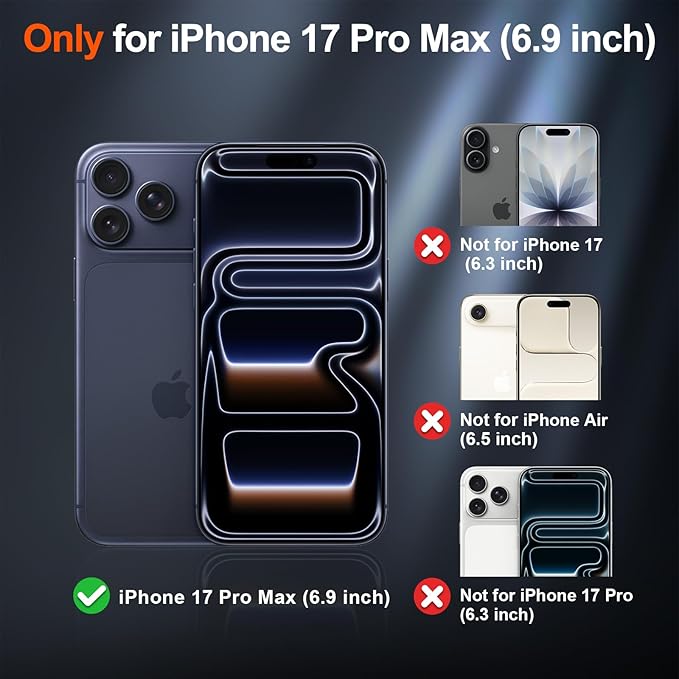 SUPFINE Magnetic for iPhone 17 Pro Max Case (Compatible with MagSafe)(Military Grade Drop Protection) Translucent Matte Shockproof with Anti-Fingerprint Phone Cover,Lavender Gray