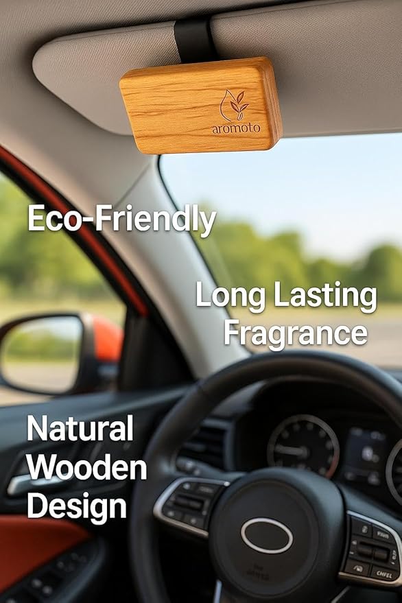 Wooden Car Air Freshener – Premium Natural Scents for Every Drive – Car Odor Eliminator (Pine Wood)