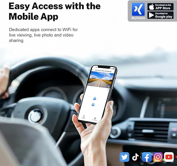 Mangoal STARVIS 2 Front 4K HDR Dash Cam IMX678, Fit for Ford Bronco 2025 2026(Model B), 5GHz WiFi, GPS, Support 512GB Max(Additional Purchases)