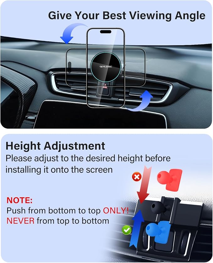 Phone Mount for Toyota RAV4 2019-2024 Premium XLE, Adventure, TRD Off-Road, Limited, Hybrid XSE Accessories Car Magnetic Phone Holder for MagSafe, Strong Magnets Fast Wireless Charger Cell Phone Base