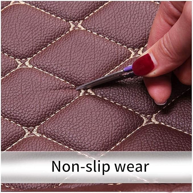Custom Fit Car Floor Mats - Full Coverage Automotive Leather Floor Liners for Most Vehicles by MingyunSM (red)