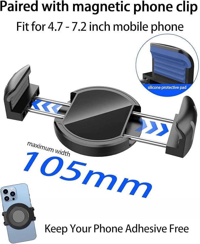 Magnetic Car Phone Mount for Honda CR-V 2023-2026 / HR-V 2023-2026 Accessories, for MagSafe Strong Magnets Cell Phone Holder 7/9-Inch Touchscreen Cradles, with Portable Phone Gripper
