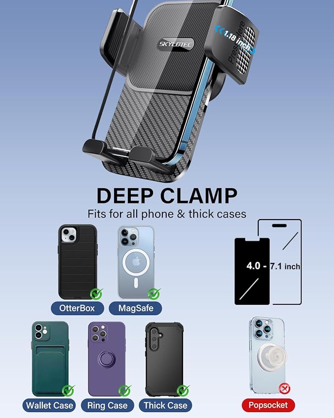 SKYLOTEC Car Phone Holder for Honda Accord 2018 2019 2020 2021 2022 Accessories 8-Inch Screen Fixed Clip, Automobile Cradles Phone Mount, Cell Phone Base Not Block Air Vent