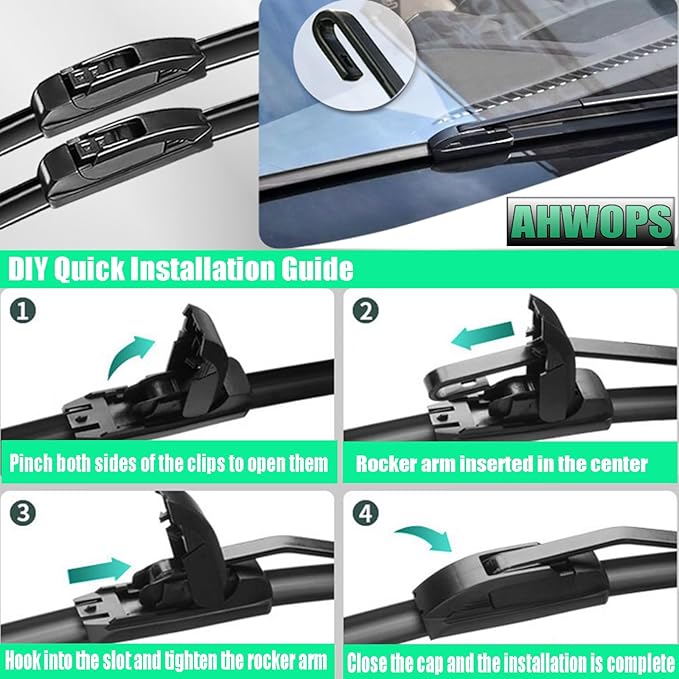 3 Wiper Front and Rear Wiper Blades for Honda Pilot 2016-2021, OE Original Style (26″/24″ Front/14″ Rear) For My Car