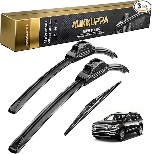 MIKKUPPA 24"+20"+10" Windshield Wiper Blades Replacement for 2017-2023 GMC Acadia, Front & Rear Wiper Blades Set, Durable Stable Quiet All Season (Pack of 3)