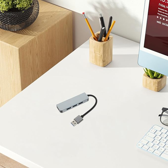 Holibanna USB Port Hub USB Expander for Laptop Computer with Heat Dissipation Lightweight Multi-Device Connection Keyboard Mouse
