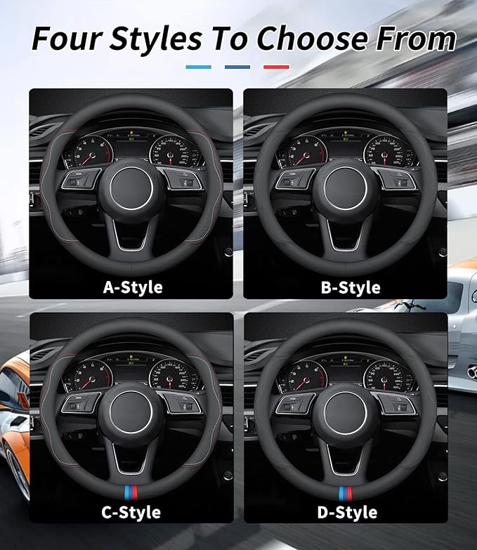 Custom-Fit Leather Steering Wheel Cover for Lexus, Non-Slip, Breathable, C-Style, For Lexus Accessories