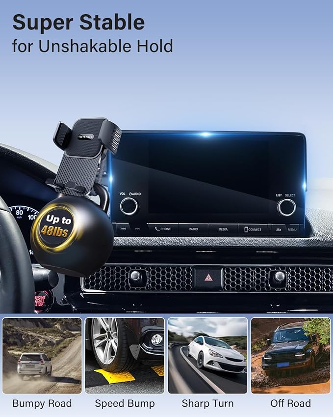 Car Phone Holder for Honda HR-V HRV 2023-2026/CR-V CRV 2023-2026/Pilot 2023-2026 Accessories 7/9-Inch Screen Fixed Clip, Automobile Cradles CR V Phone Mount, Cell Phone Base Not Block Air Vent