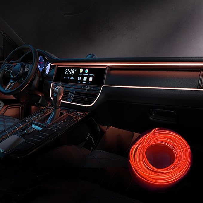 Car Interior Lights for Mercedes Benz/AMG SLK SLC R170 R171 R172 SLK 55 32/SLK 350 280 250 200 LED Car Interior Atmosphere Lamp Car Ambient Lighting Kits,Red