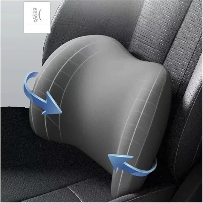 Car Neck Pillow and Lumbar Support Cushion - Memory Foam Backrest for Driver Seat Comfort(Sky Blue)