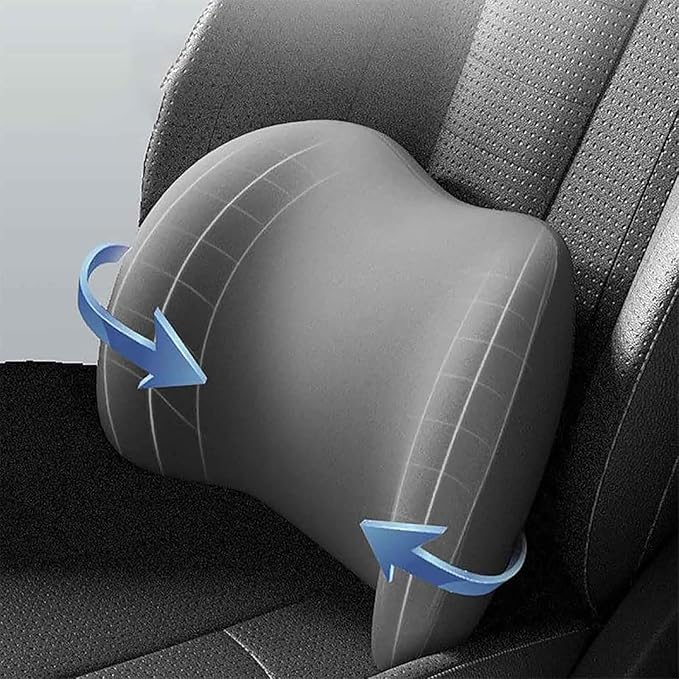 Car Back Support Neck Pillow for Subaru Crosstrek 2012-2025, Comfortable Soft Car Seat Headrest Neck Rest Cushion Lumbar Support Pillow with Adjustable Strap, Gray