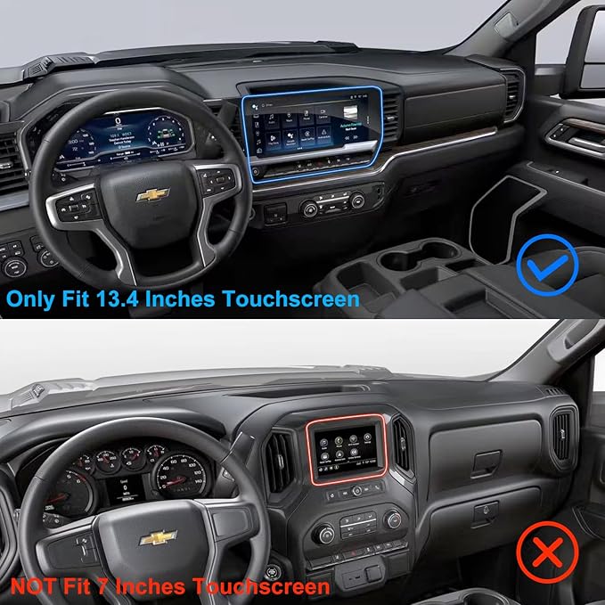 for 2022-2026 Chevrolet Silverado & GMC Sierra Metal Phone Mount, 2022+ Chevy Silverado & GMC Sierra 1500/2500/3500 Magsafe Phone Holder, for 13.4" Touchscreen, 360° Adjustable for All Smartphones