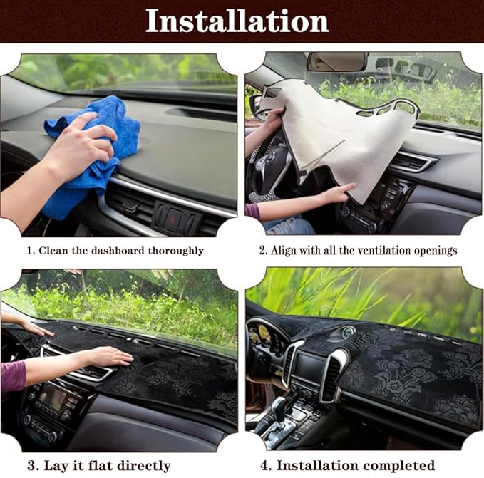 Dashboard Cover for Chevy Silverado 2019-2022,Anti-Glare Sun Shield,Non-Slip Custom Fit Dash Mat,Interior Protector,Microsuede