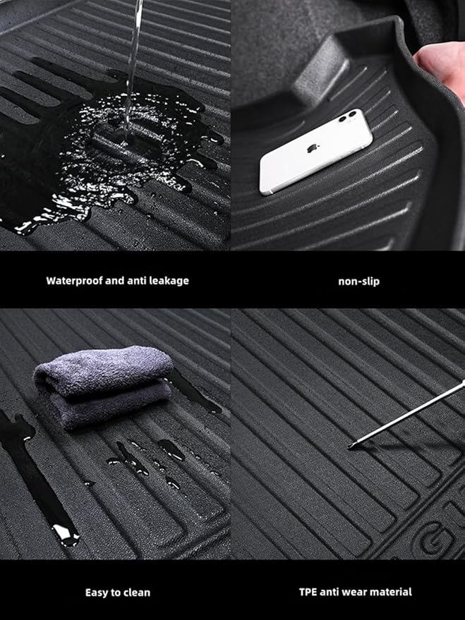 Cargo Liners Fits Nissan Rogue 2014-2020 Rear Trunk Floor Mats 3D Boot Tray All-Weather TPE Black