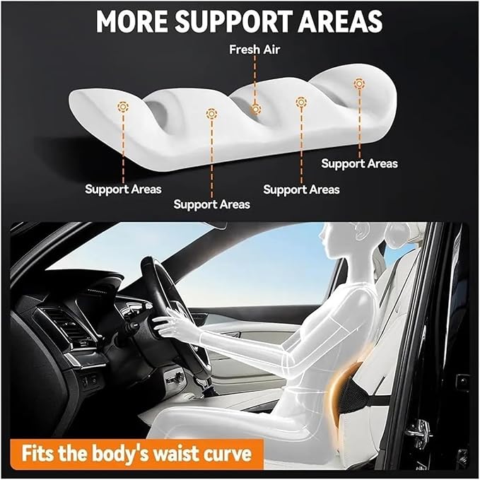 1 Piece Automotive Seat Lumbar Support Pillow for Chevrolet Silverado 2019-2026, Driving Lower Back Cushion Ergonomic Orthopedic Posture Rest