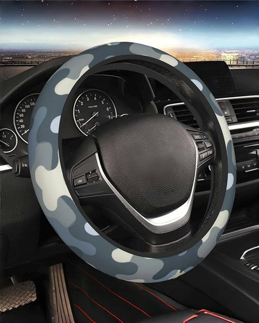 Steering Wheel Cover Accessories Neoprene Cover, Breathable Non-Slip Easy to Install Suitable for Women Men, 14.5-15.5 Inch for Car SUV Van Truck Universal - Camouflage