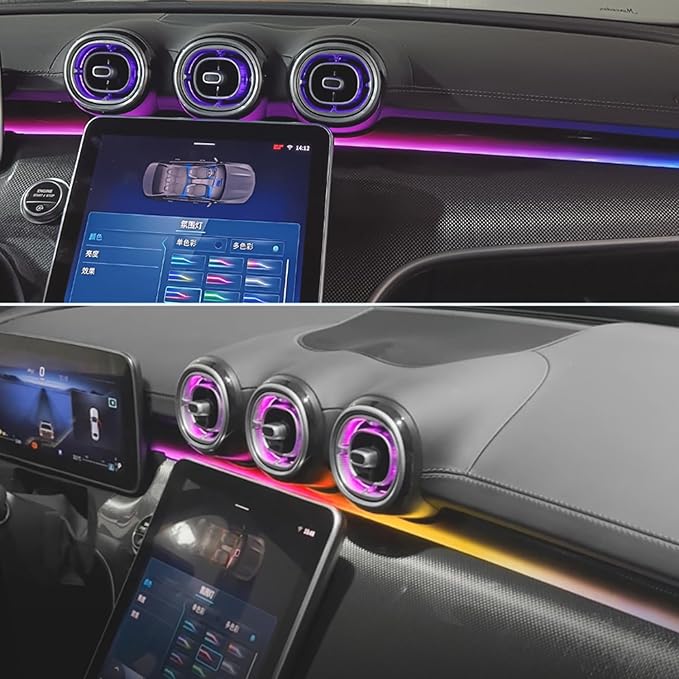 Interior Ambient Light Package 64 colors Replacement for new Benz GLC Class X254 W254 2023-2025year (CVS-8173-B-J-E7,E8)