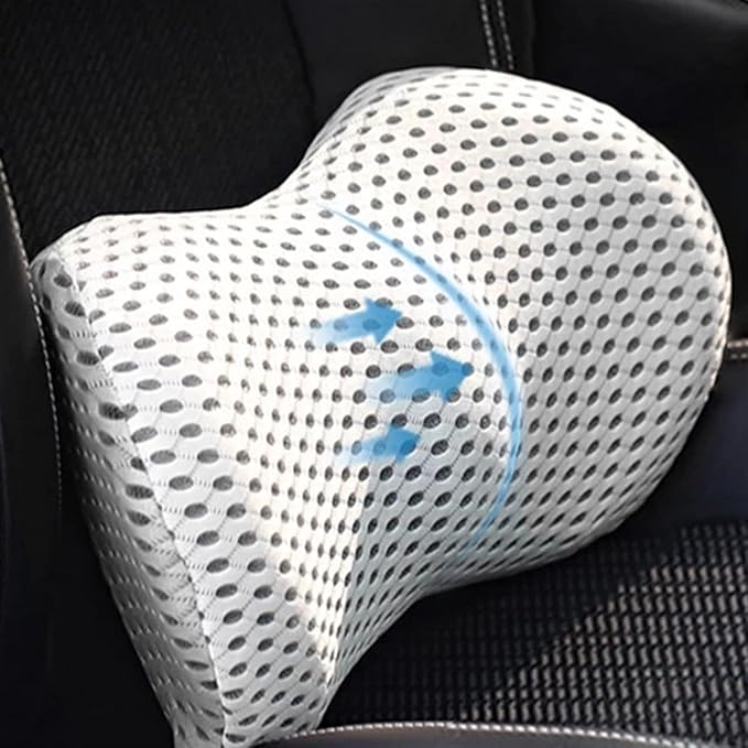 Lumbar Support Pillow for Car Seat, Mesh Office Chair Back Support Cushion, Ergonomic Back Pillows for Carseat,Office Chair,Desk,Wheelchair(Black)