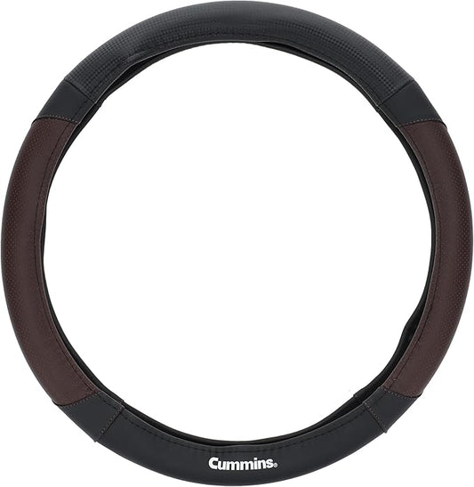Cummins CMN35391 Navigator 18-Inch Steering Wheel Cover Leather Semi Truck Interior Accessories for RV and Big Rig-Black