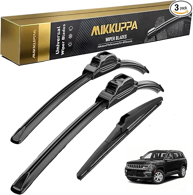 MIKKUPPA 22"+21"+11" Windshield Wiper Kit - Replacement for 2014-2023 Jeep Grand Cherokee - U/J Hook All Season Wiper Blades, Pack of 3
