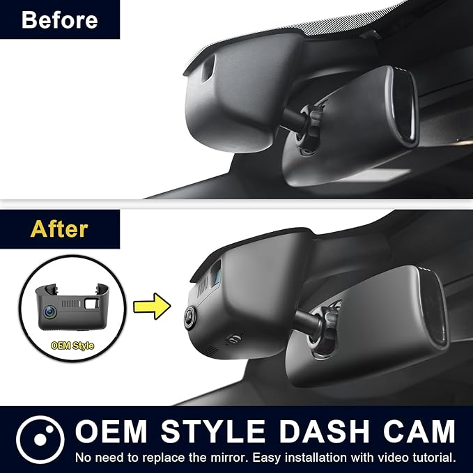 Mangoal Front 4K & Rear 1080P Dash Cam Custom Fit for Dodge Durango 2016-2026 (Model B), GT R/T SRT SXT,Integrated OEM Look, UHD 2160P, WiFi & App,128GB Card