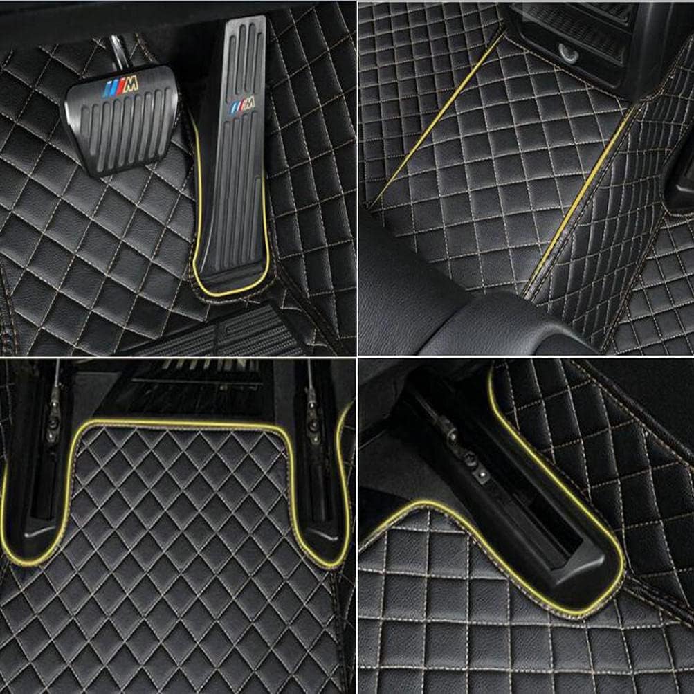 TAHALICustom Colors Car Floor Mats Black Pink for 99.9% Sedan SUV Sports， All-Weather Liners Car Floor mat，Luxury Leather Automotive Floor Mats (White-,3D Floor Mats)
