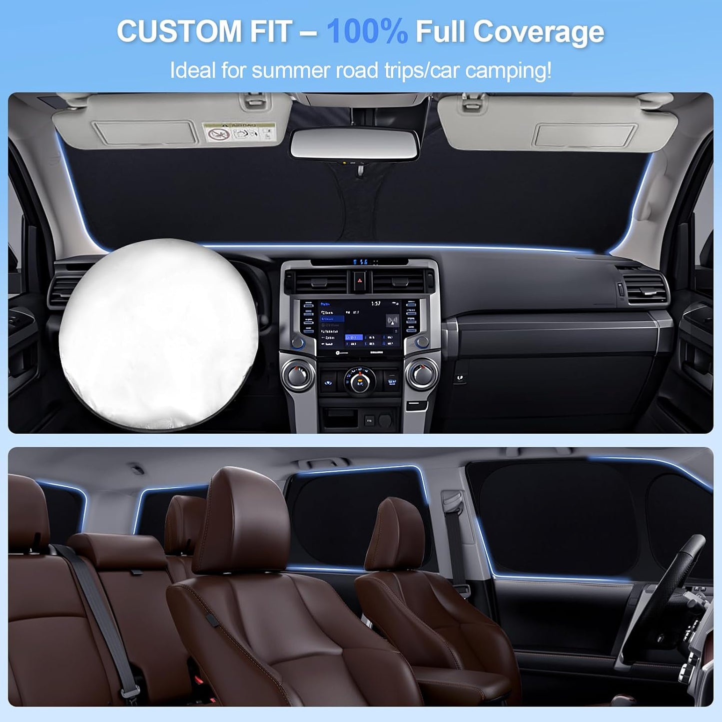 8pcs Car Window Shades for Mazda CX-5 2017-Present Accessories,Windshield Side Rear Full Sunshade,Sun Visor UV Blocking, Privacy Protection and Blackout for Camping Outdoor