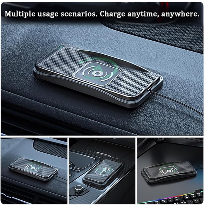 Wireless Car Charger Pad for Honda HR-V 2016-2026, Type-C/USB 20W Car Wireless Charger Non-Slip Phone Charging Pad Car Accessories,B 30cm Cable USB Plug