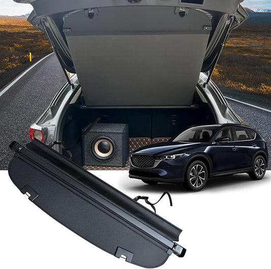 MIALUTY® Cargo Cover for 2017-2025 Mazda CX5 Retractable Trunk Cover CX-5 Accessories Anti-Peeping Anti-Theft Privacy Screen,Trunk Luggage Shield Shade Carbon Fiber Texture