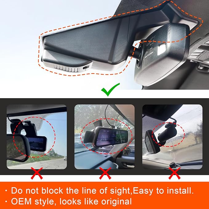 mangoal 4K Front & 2K Rear 2 Channel HDR Dash Cam, Dual STARVIS 2 IMX678 IMX675, Custom Fit for Ford F150 2015-2020 F250/F350 Super Duty 2017-2019(Model C), 5GHz WiFi, GPS, 128GB Card