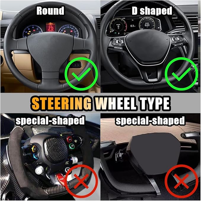 Bling Soft Leather Steering Wheel Cover, 15 Inch Colorful Rhinestones Auto Elastic Protector with Crystal Diamond for Women Girls, Car Accessories for Most Cars, SUVs (Black)