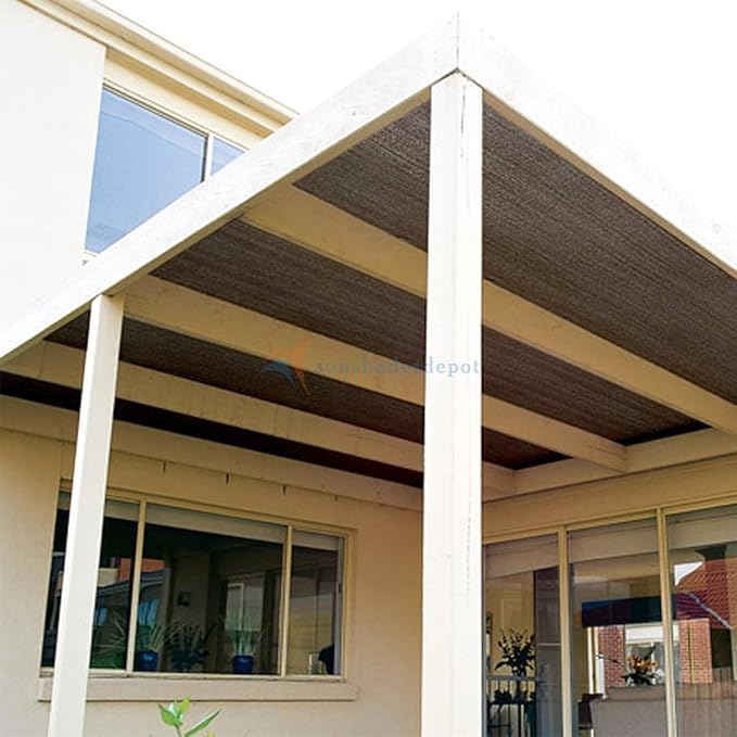 TANG Sun Shade Fabric Roll 8'x34' Shade Cloth for Garden Brown HDPE Mesh Shading Pergola Cover Replacement Canopy, 95% Blockage Sunshades for Outdoor Patio Backyard Plant