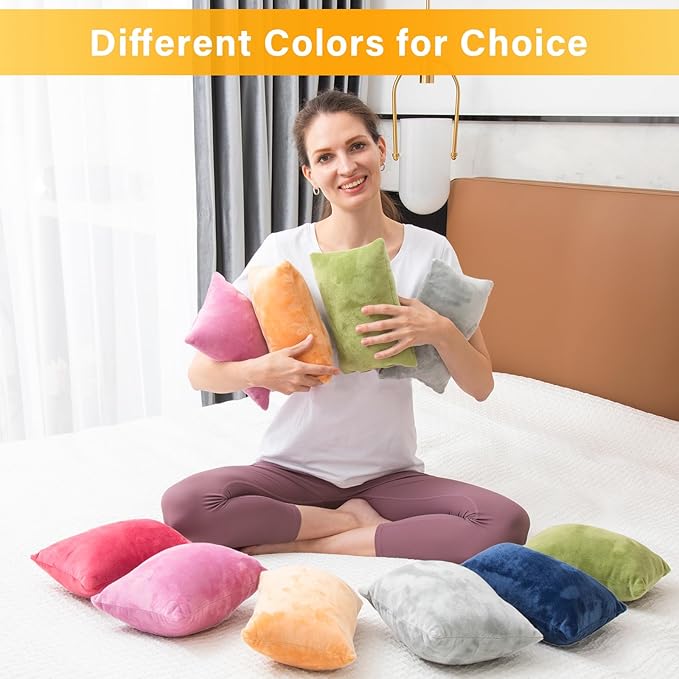 2 Pack Small Pillow, Memory Foam Mini Pillow 11 X 7 Inches for Travel, Sleeping, Nap and Neck, Knee, Lumbar Support, Tiny Cushion for Pet, Dogs (Camel)