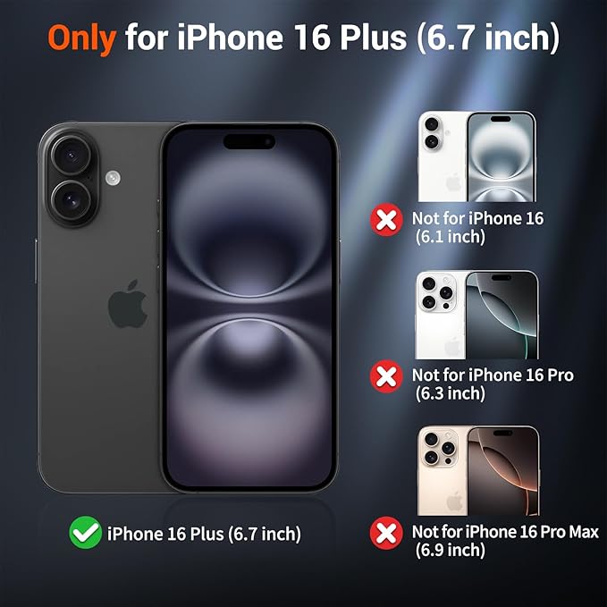 SUPFINE Magnetic for iPhone 16 Plus Case(Compatible with MagSafe)(10 FT Military Grade Drop Protection) Slim Translucent Matte Shockproof with Anti-Fingerprint Phone Case,Wine Red