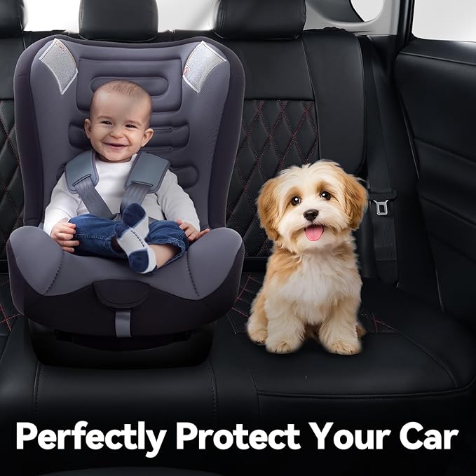 coverdream 2026 Rav4 Seat Covers Custom Fit for 2026 Toyota Rav4 Hybrid (LE,XLE Premium) SUV,Full Set Luxury Waterproof Leather Car Seat Protector