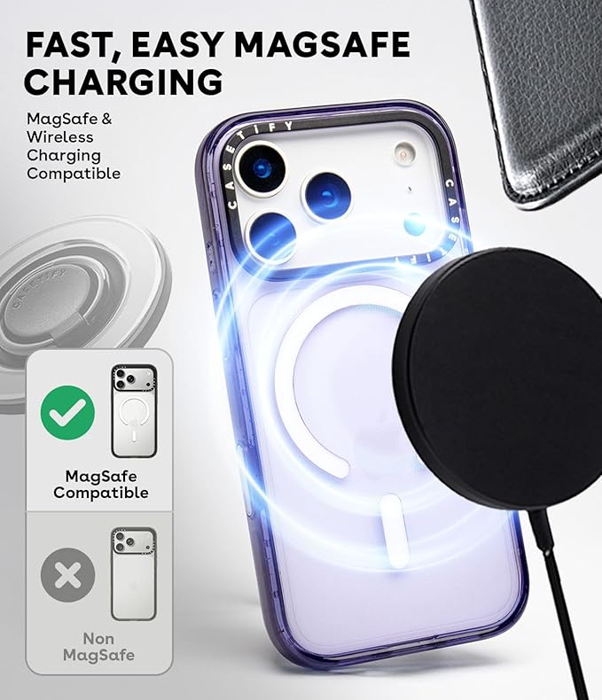 CASETiFY Impact iPhone 17 Pro Case [Slim/Compatible with Magsafe / 8.2 ft. 4X Military Grade Drop Protection] - Pressed Flowers Dainty - Clear Black